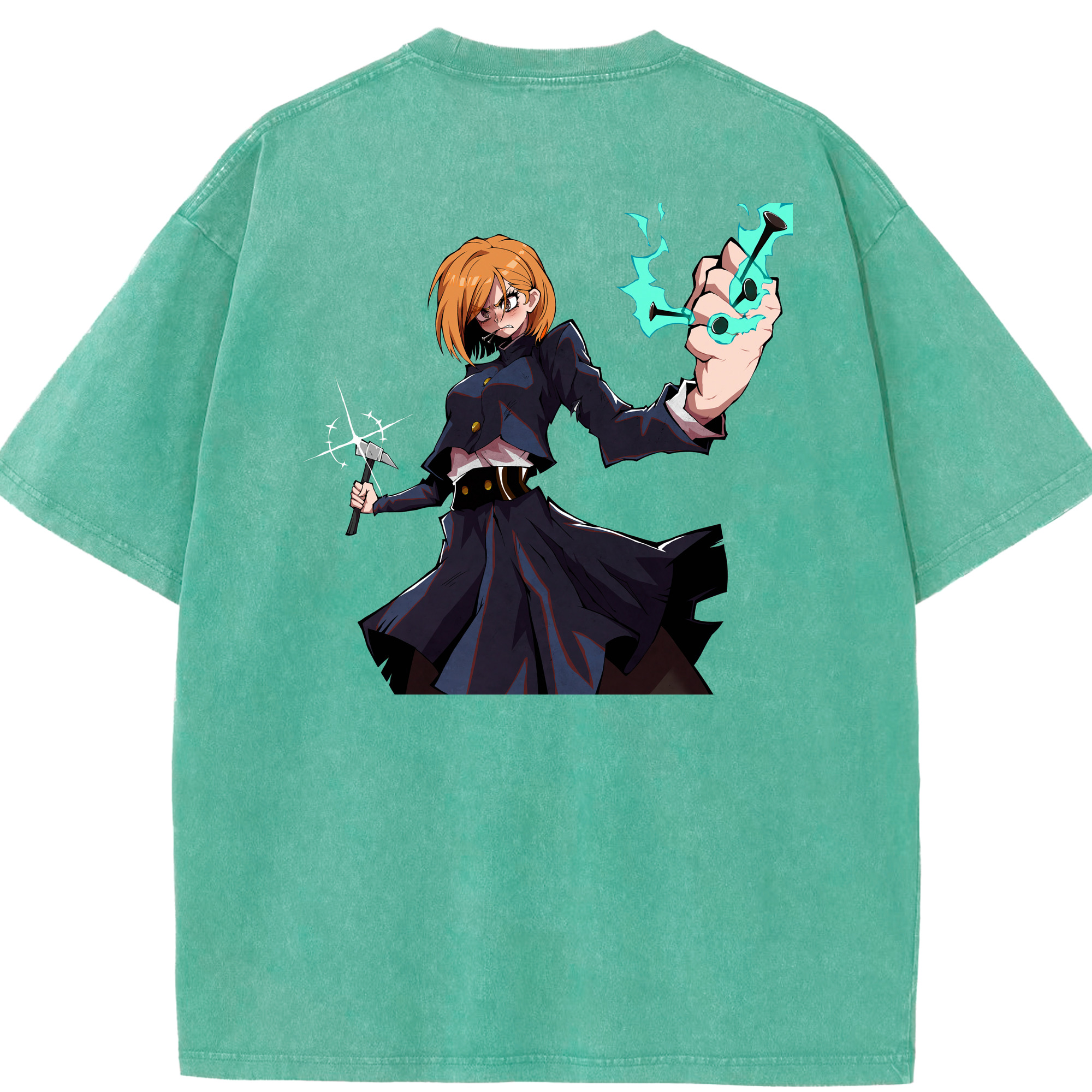 （画像用） 呪術廻戦 Jujutsu Kaisen 綿100% ヴィンテージ風 半袖Tシャツ（背面プリント）